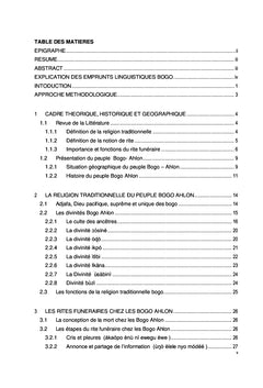 Religion traditionnelle et rites funéraires chez les Bogo Ahlon (Togo)