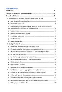 Usages du numérique dans le parcours d'achat des consommateurs de luxe