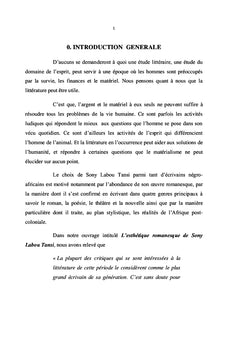 Le discours politique dans l'oeuvre romanesque de Sony Labou Tansi