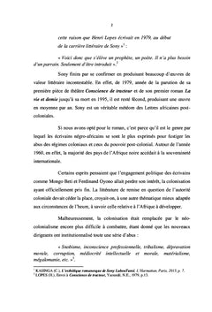 Le discours politique dans l'oeuvre romanesque de Sony Labou Tansi