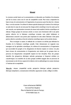 La genese de la recherche en comptabilite de responsabilite sociale