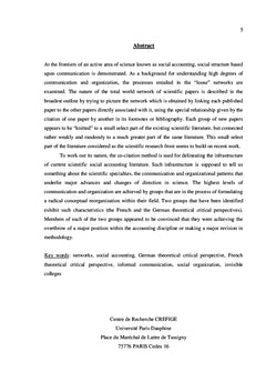 La genese de la recherche en comptabilite de responsabilite sociale