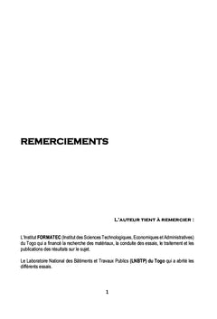Formulation de la composition du mortier