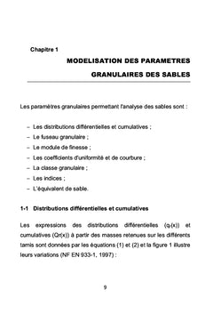 Formulation de la composition du mortier