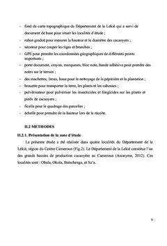 Rendement et rentabilité de deux variétés de cacaoyers