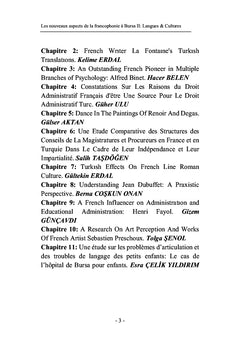 Les nouveaux aspects de la francophonie à Bursa II: Langues& Cultures