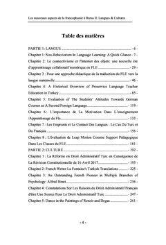 Les nouveaux aspects de la francophonie à Bursa II: Langues& Cultures