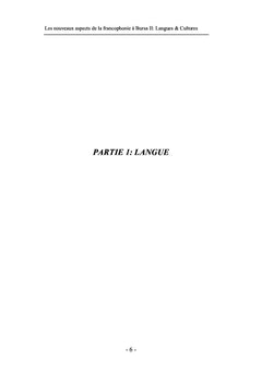 Les nouveaux aspects de la francophonie à Bursa II: Langues& Cultures