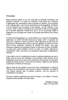 Dictionnaire biographique des Algériens du XIX° au XXI° siècle Tome I