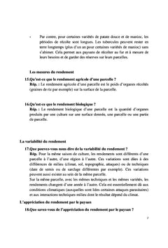 Cent questions d'Agronomie generale et plus...