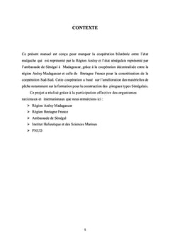 Manuel technique pour la construction des pirogues senegalaises