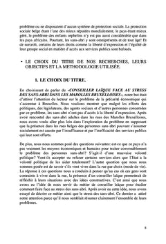 Le conseiller laïque face au stress des sans-abri à Bruxelles