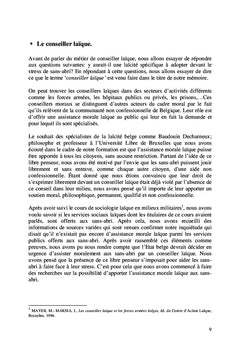 Le conseiller laïque face au stress des sans-abri à Bruxelles