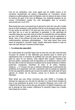 Le conseiller laïque face au stress des sans-abri à Bruxelles