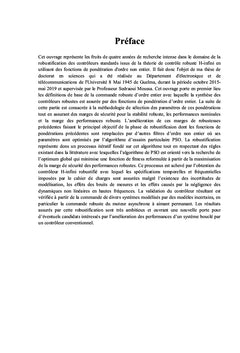 Amélioration des performances robuste par des filtres fractionnaires
