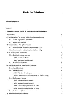 Amélioration des performances robuste par des filtres fractionnaires
