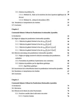 Amélioration des performances robuste par des filtres fractionnaires