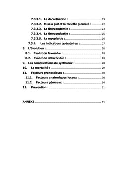LA CHIRURGIE DES PLEURÉSIES PURULENTES