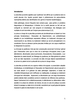 LA CHIRURGIE DES PLEURÉSIES PURULENTES