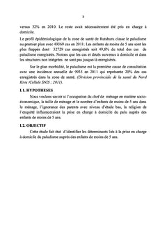 Déterminant De La Prise en Charge À Domicile Des Enfants De Moins De 5 Ans