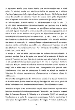 De l'analyse des besoins de formation des directeurs à la gestion des écoles