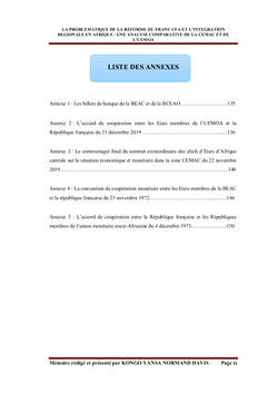 Problématique de la réforme du CFA et intégration régionale en Afrique