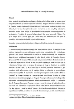 De la citation à l'intertextualité dans le roman africain francophone: