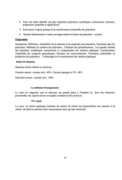 Cours de chimie des polymères