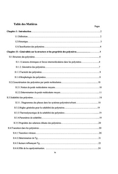 Cours de chimie des polymères