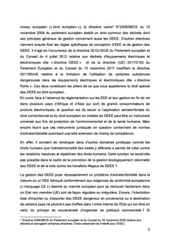 Extraterritorialité et gestion de déchets