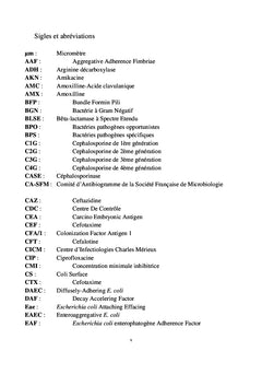 Profil de résistance d'Escherichia coli au LRM de Bamako