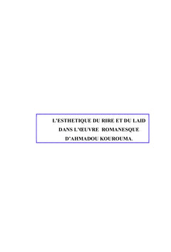 L'esthétique du rire et du laid