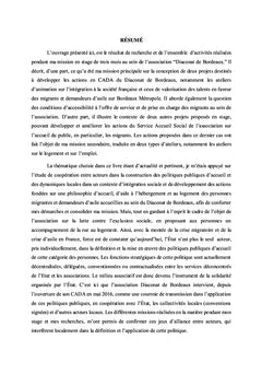 Coopération dans la politique d'accueil: migrants et demandeurs d'asile