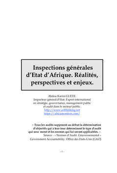 Inspections générales d'Etat d'Afrique
