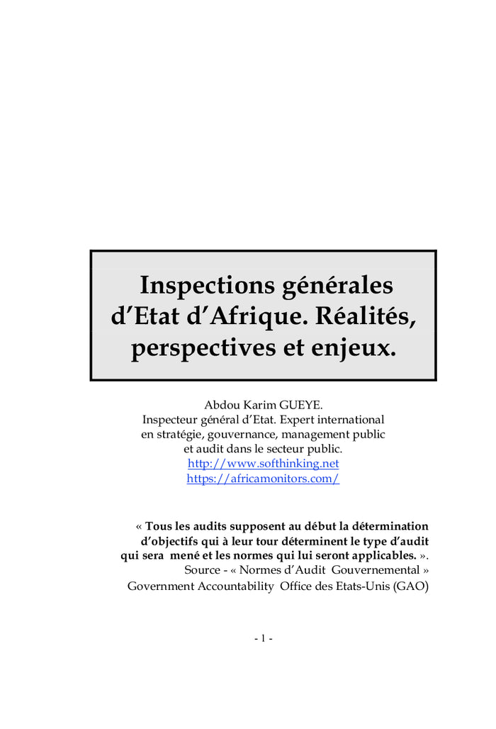 Inspections générales d'Etat d'Afrique