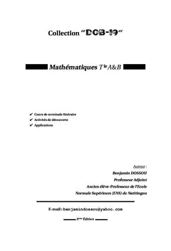 Mathématiques Terminale Littéraire