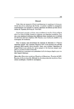 Étude numérique de quelques problEmes issus de la mécanique des fluide