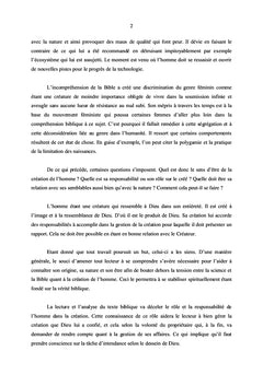 Création de l'humanité et ses implications écologiques et théologiques