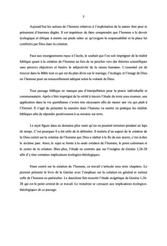 Création de l'humanité et ses implications écologiques et théologiques