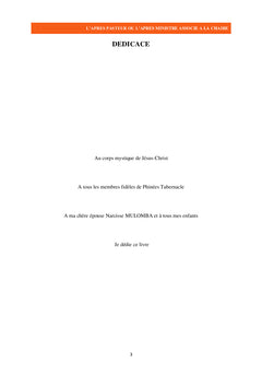 L'après pasteur ou l'après ministre associé à la chaire