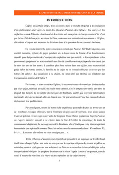 L'après pasteur ou l'après ministre associé à la chaire