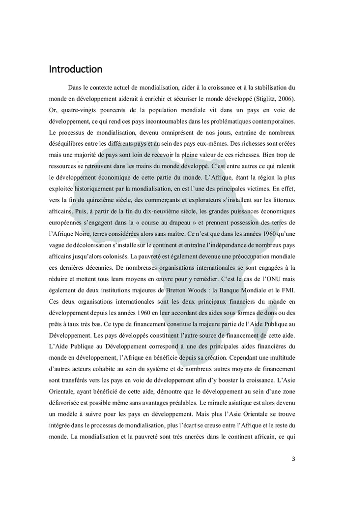 Sources de financement et développement en Afrique subsaharienne.