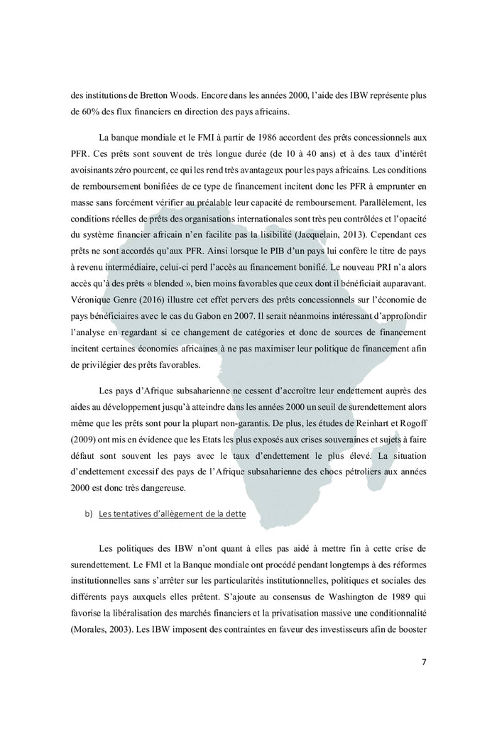 Sources de financement et développement en Afrique subsaharienne.