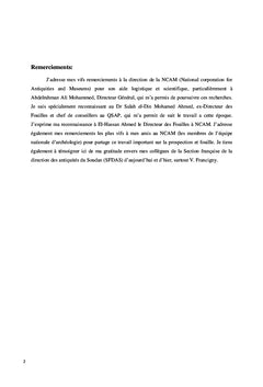 Archéologie de sauvetage liée aux barrages au Soudan. Roseris- Sitite
