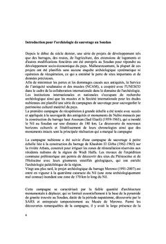 Archéologie de sauvetage liée aux barrages au Soudan. Roseris- Sitite