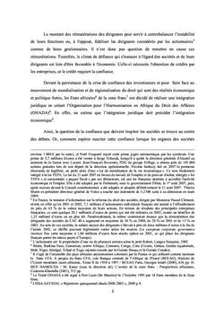 La responsabilité civile des dirigeants sociaux en droit OHADA