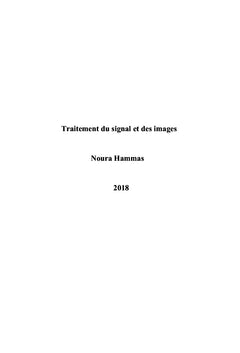 Traitement du signal et des images