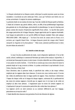 Le système verbal dans le Rap Burkinabè