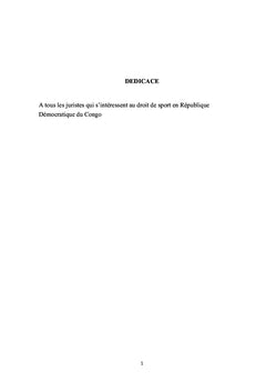 Responsabilité civile en droit de sport congolais