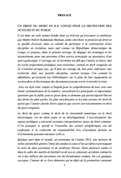 Responsabilité civile en droit de sport congolais